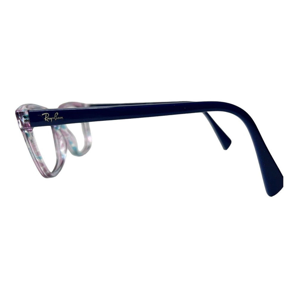 Ray-Ban Small Eyeglasses RB 1591 3807 Purple Blue Rectangular Frame 48[]16 H4834 - Picture 2 of 7